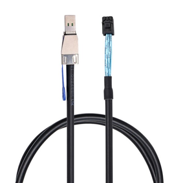 External SFF8643 to SFF8644 12Gbps SAS3.0 HD36 Pin Data Sync Transfer Cable, Suitable for Hard Drive Servers and PCs